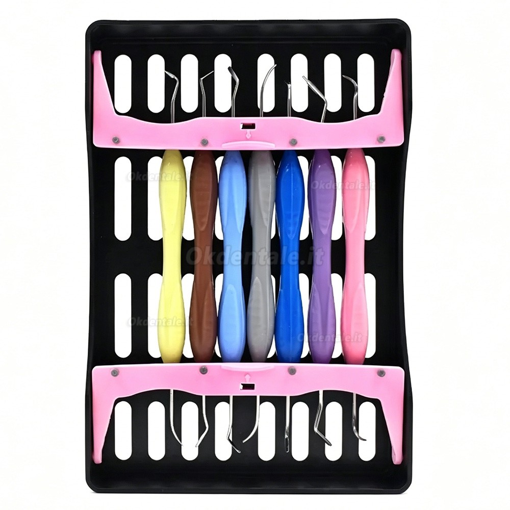 Kit da 7 spatole per composito dentale, strumenti per posizionamento e modellazione dei restauri